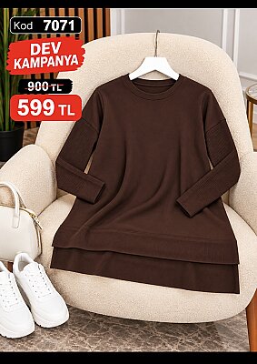 7071 KAHVE TUNİK