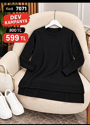 7071 SİYAH TUNİK