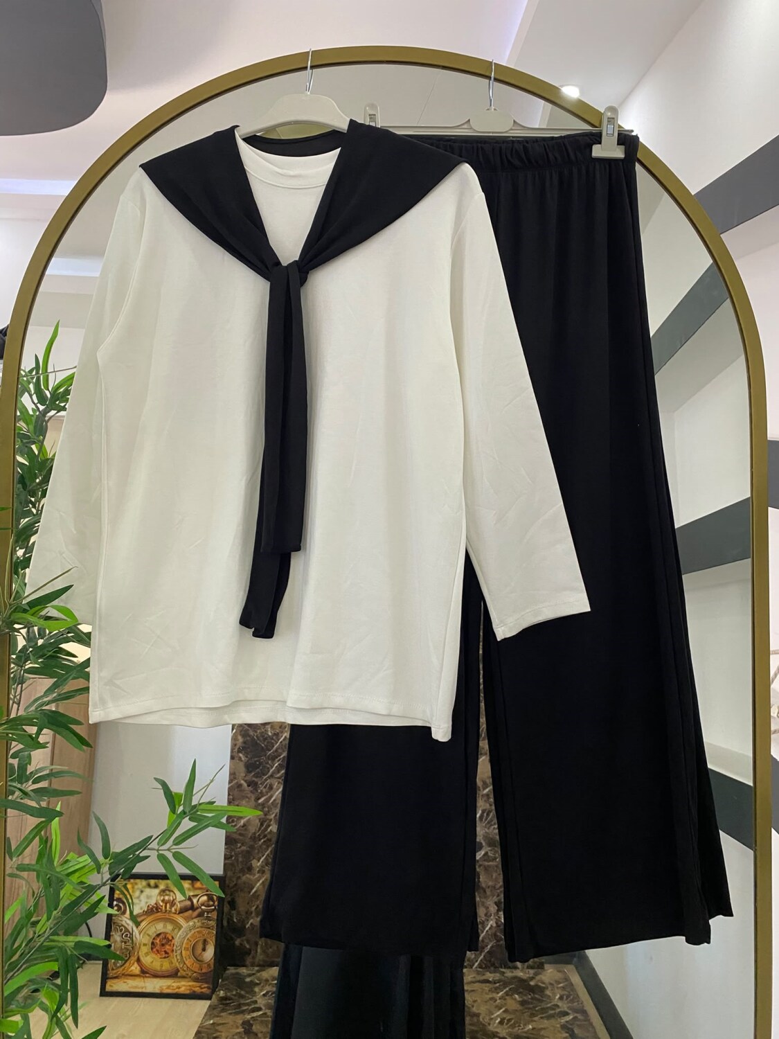 9854 tunik önü sade siyah - 1