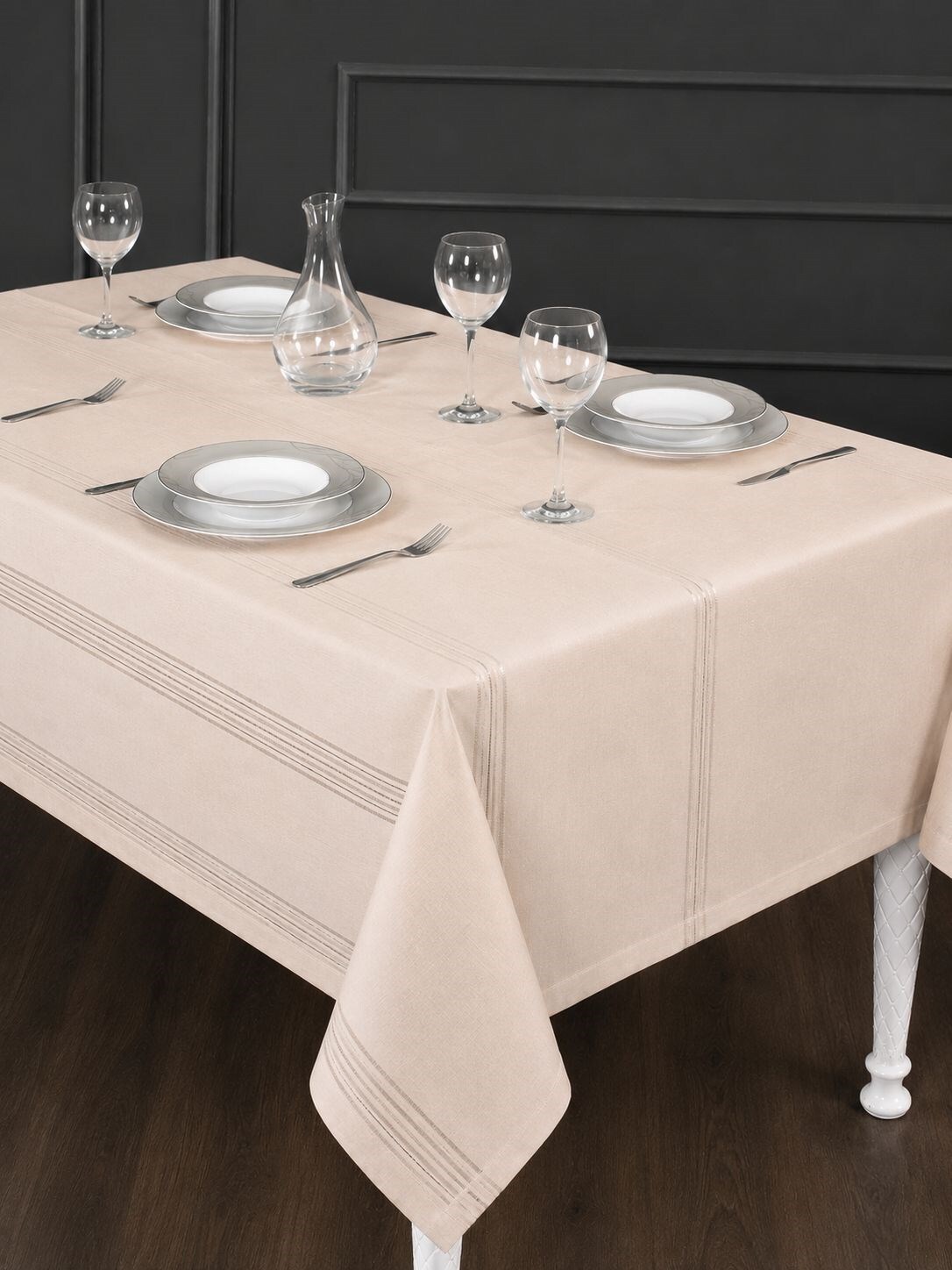 Colver Dertsiz Masa Örtüsü 160*220 cm-Bej - 1