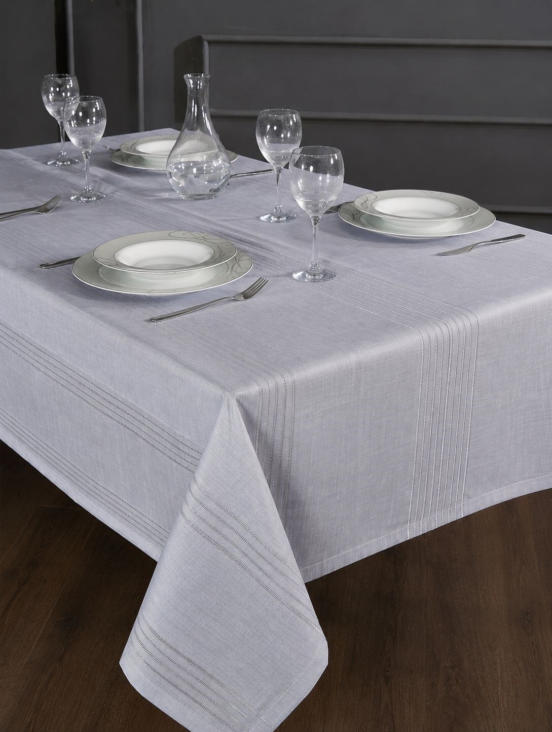 Colver Dertsiz Masa Örtüsü 160*220 cm-Gri - 1
