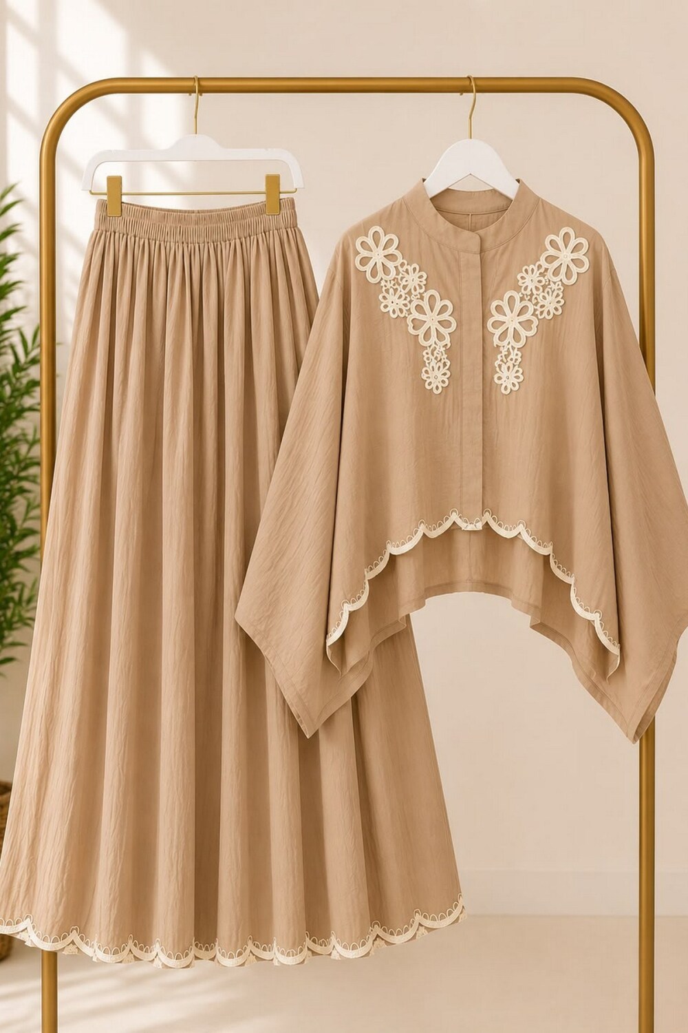 Muslin Kumaş Takım-Camel - 1