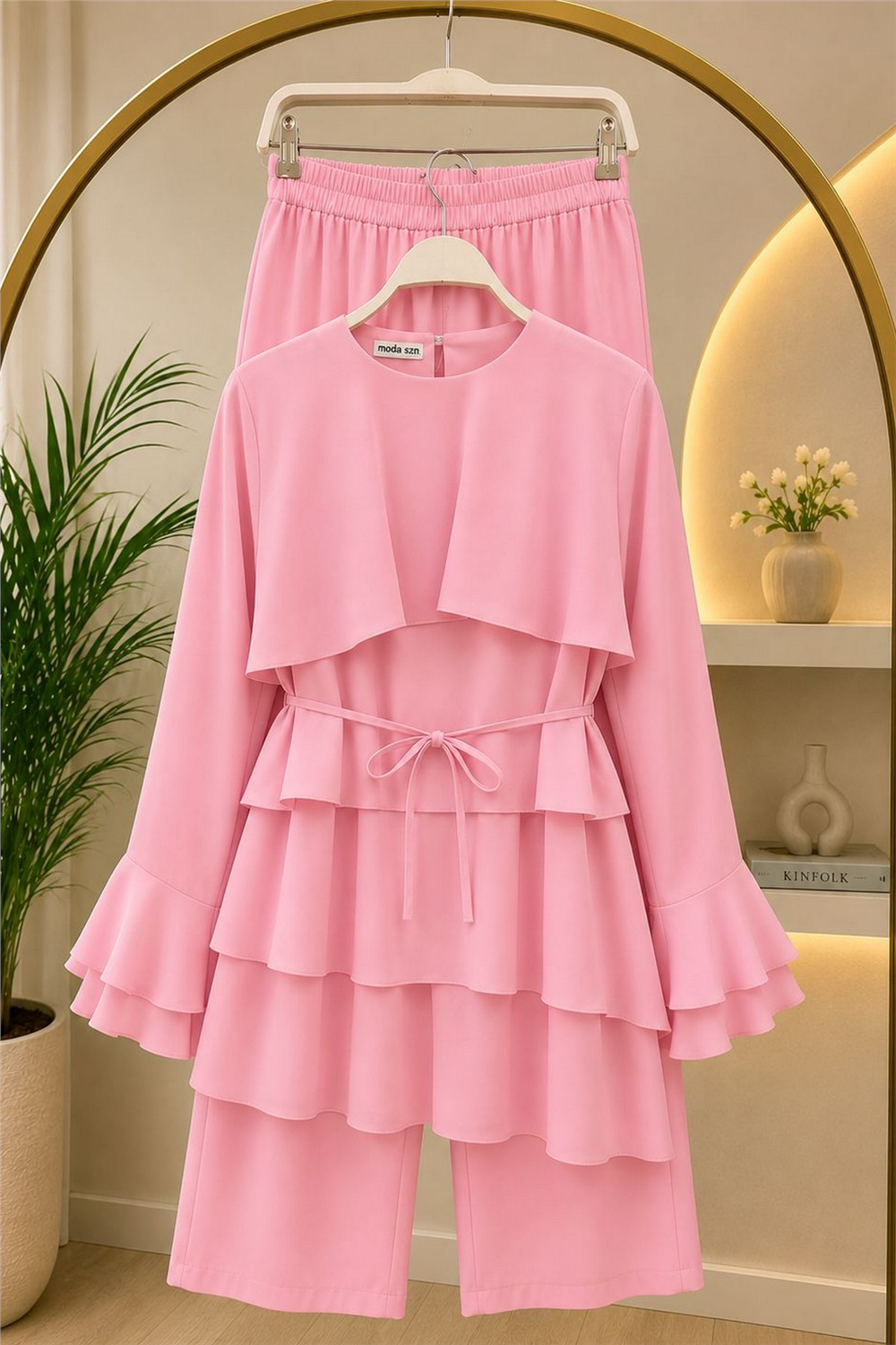 Takım Katkat Kumaş Lilium-Pembe - 1