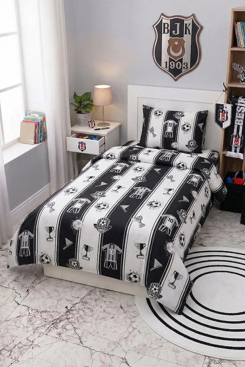 Tek Kişilik Nevresim Takımı-Beşiktaş - 1